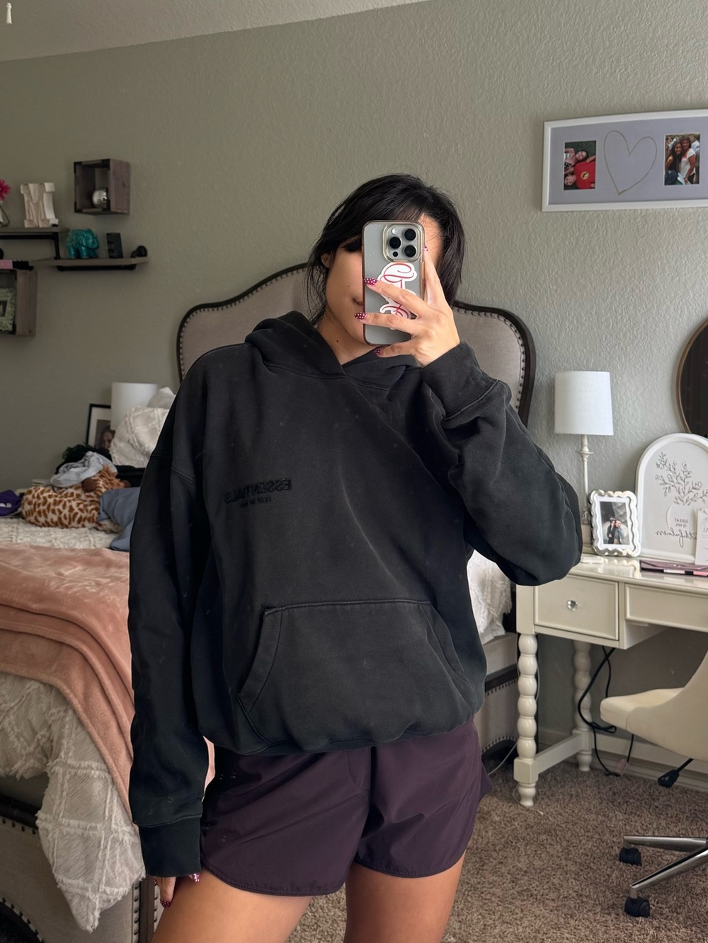 Essentials Black Pullover Hoodie